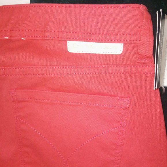 Calvin Klein Jeans Power Stretch Skinny Crop Pedal Pushers in Wildflower Sz 4 - Picture 4 of 10